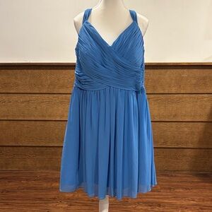 Azazie Blue Dress with Elegant Design
